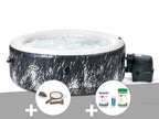 Spa gonflable PureSpa Galaxie rond Bulles avec LED 4 places - Intex