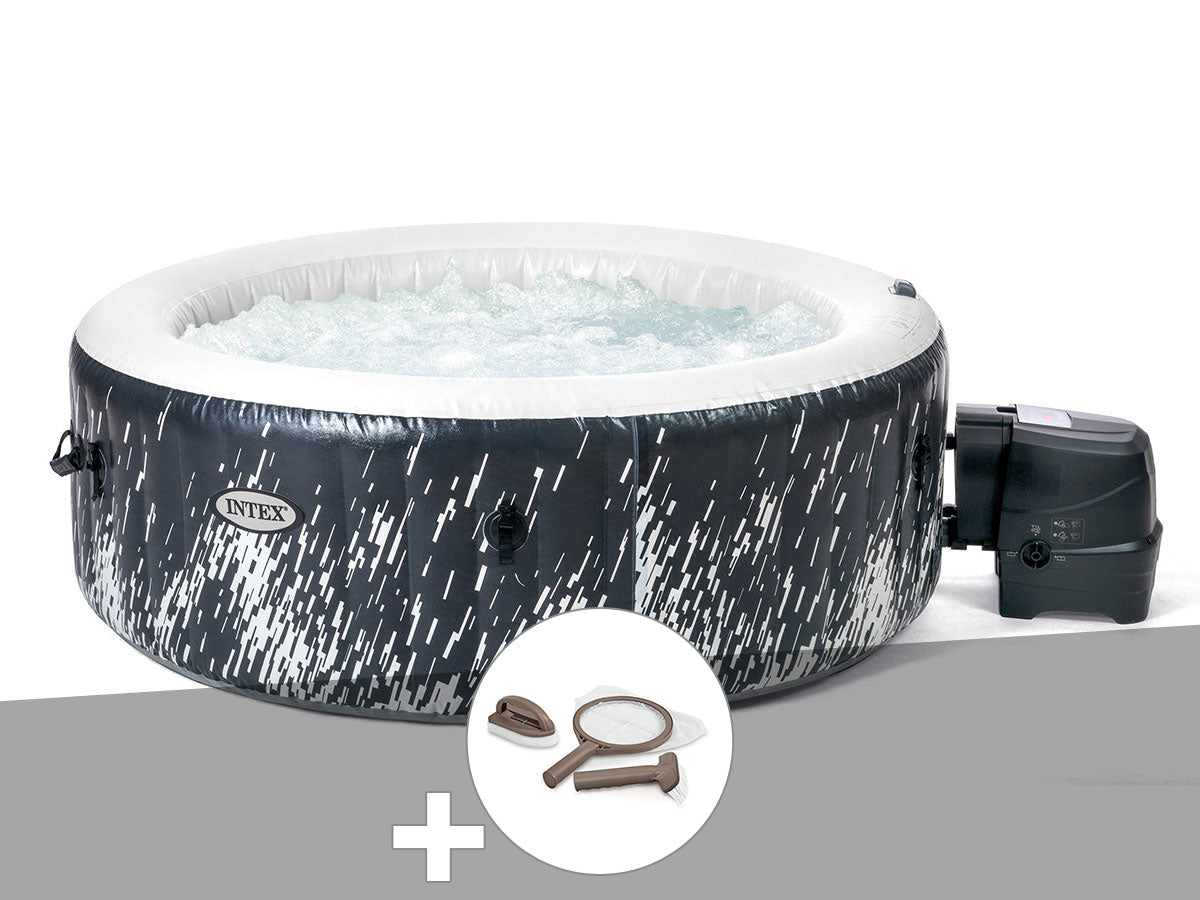 Spa gonflable PureSpa Galaxie rond Bulles avec LED 4 places - Intex
