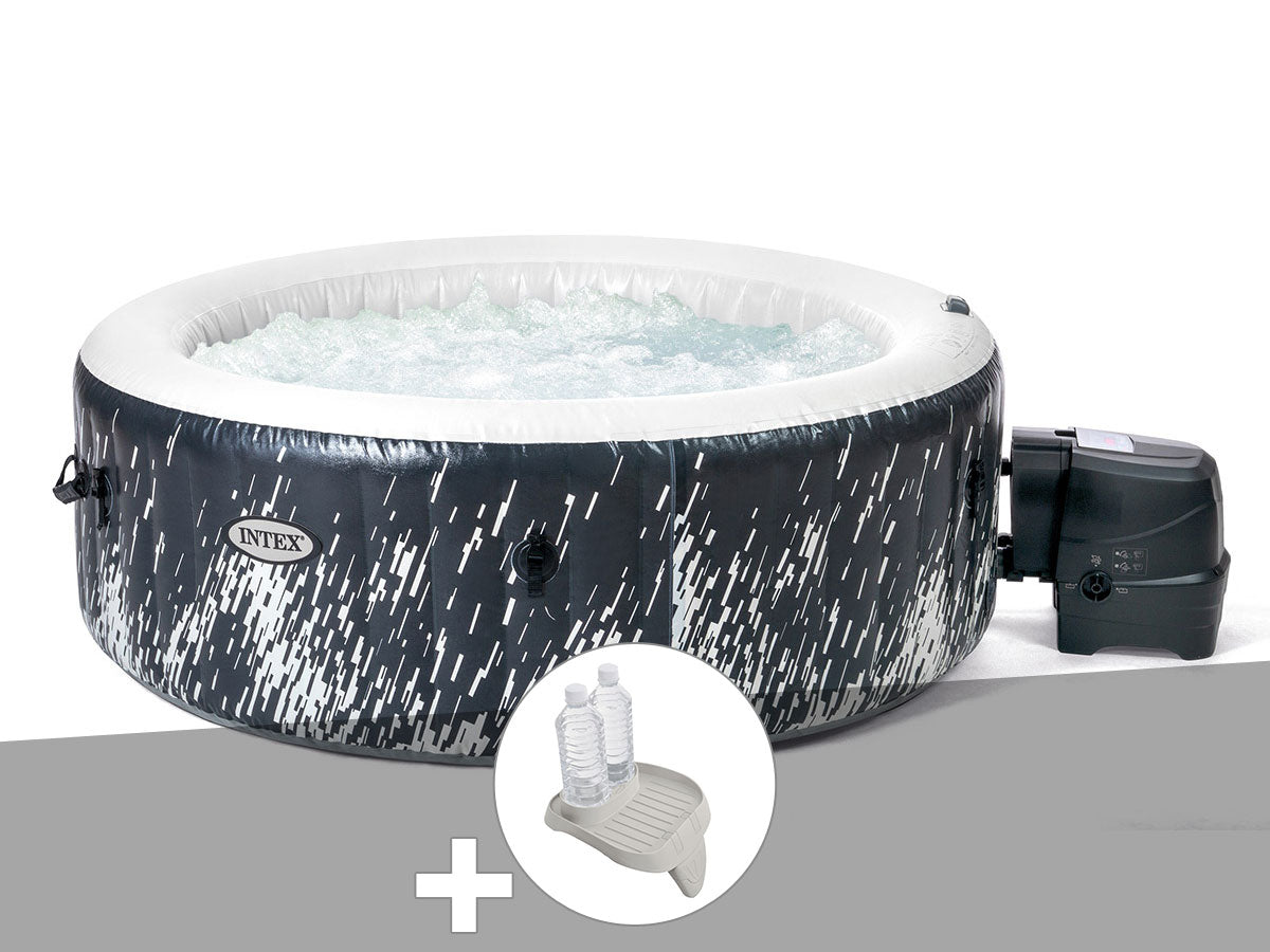 Spa gonflable PureSpa Galaxie rond Bulles avec LED 4 places - Intex
