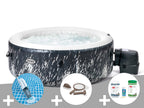 Spa gonflable PureSpa Galaxie rond Bulles avec LED 4 places - Intex
