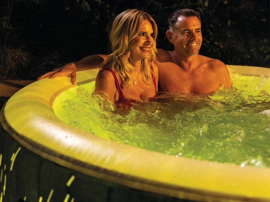 Spa gonflable PureSpa Galaxie rond Bulles avec LED 4 places - Intex