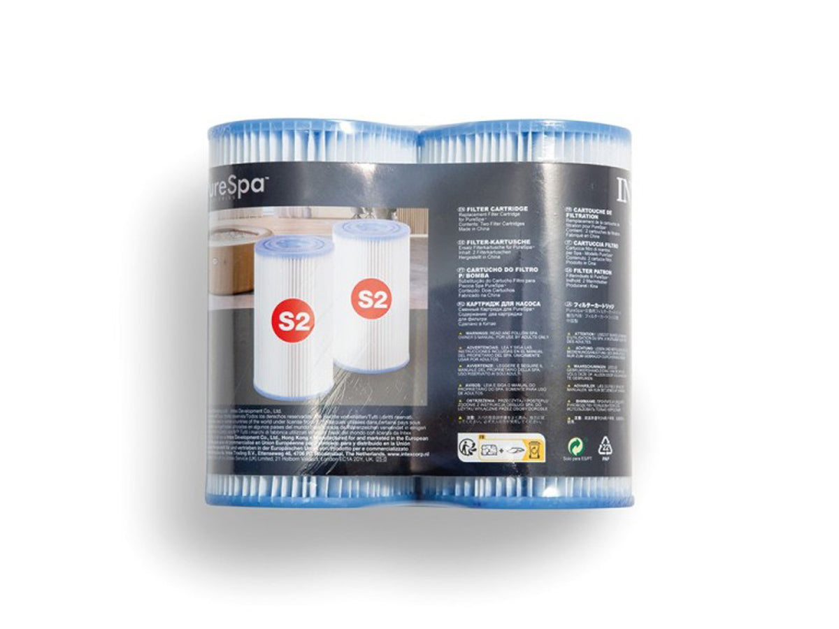 Lot de 2 filtres S2 pour spa gonflable - Intex