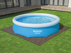 Lot de 12 dalles de protection de sol en mousse 50,8 x 50,8 cm effet bois pour piscine et spa - Bestway