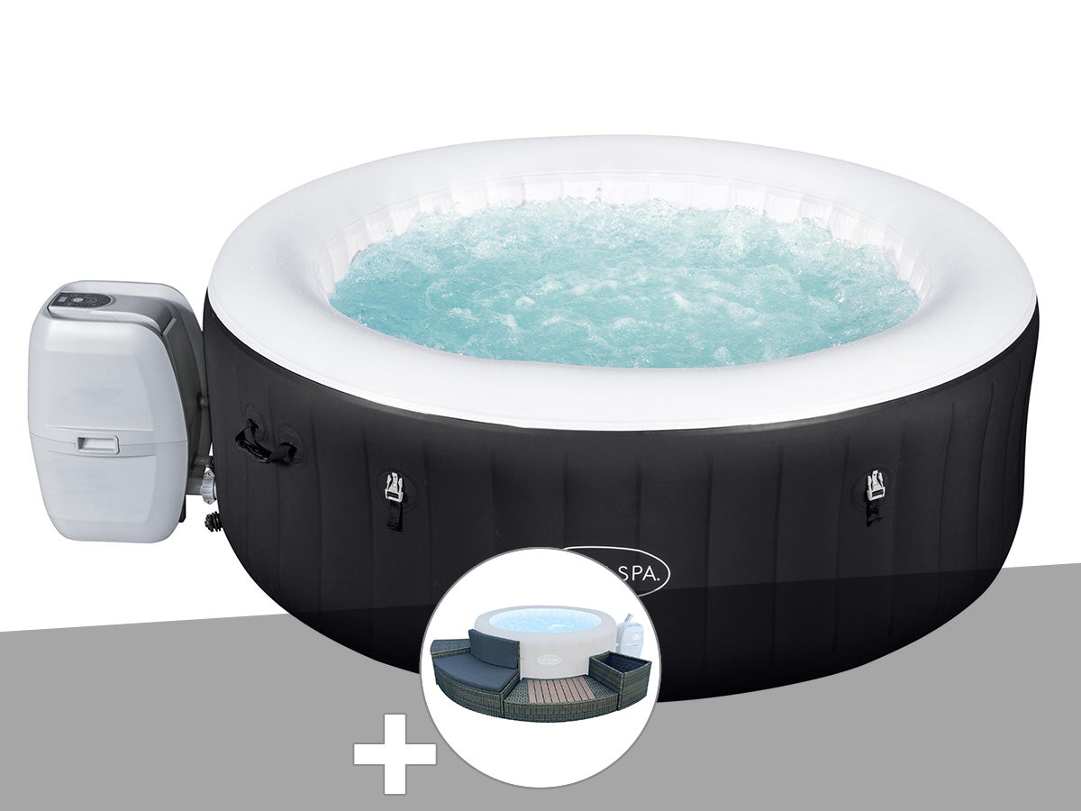 Spa gonflable Lay-Z-Spa Miami rond Airjet 4 places - Bestway