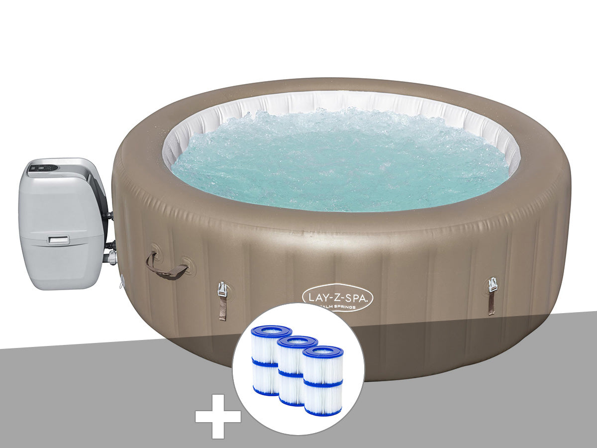 Spa gonflable Lay-Z-Spa Palm Springs rond Airjet 4/6 places - Bestway