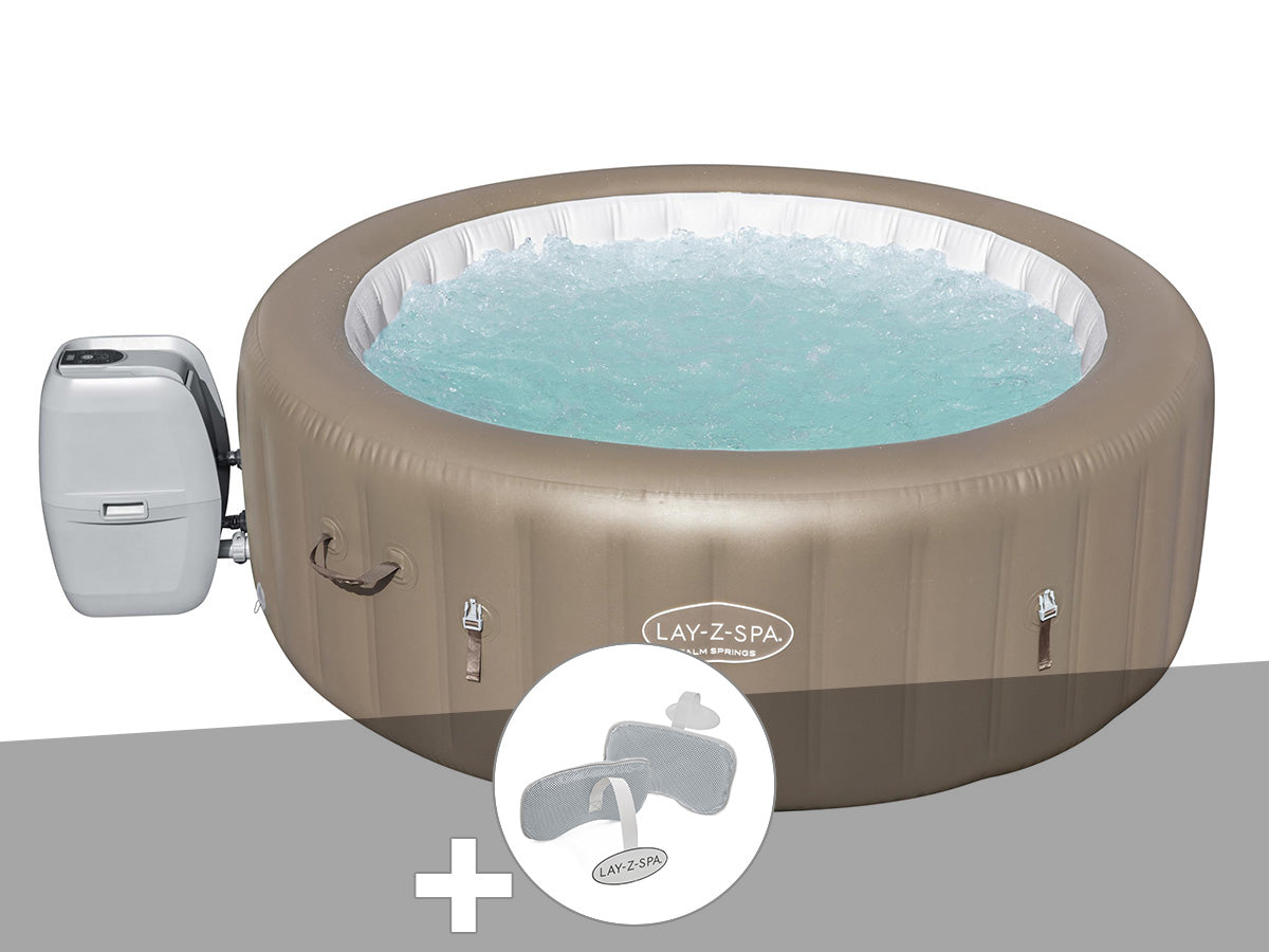 Spa gonflable Lay-Z-Spa Palm Springs rond Airjet 4/6 places - Bestway