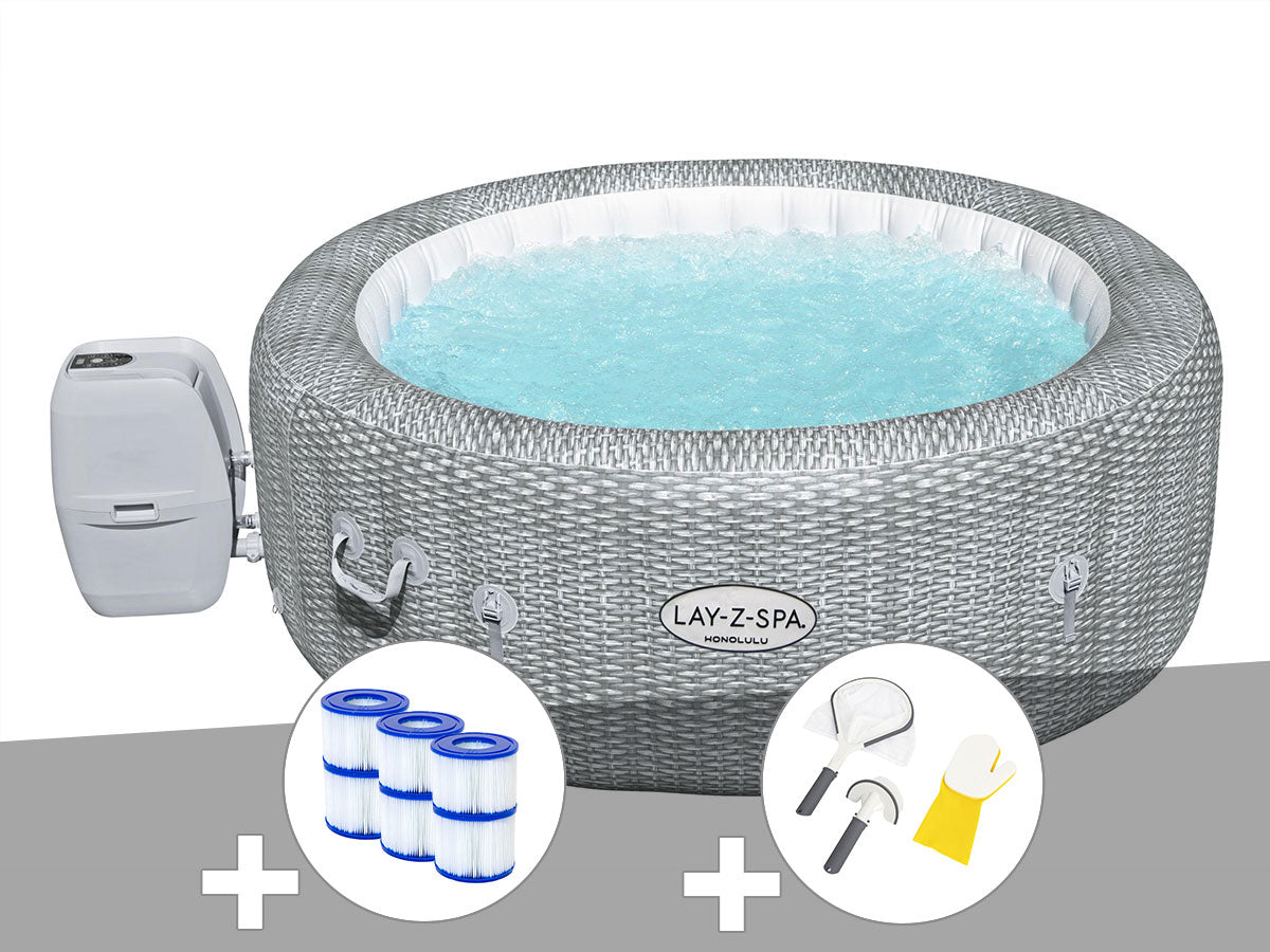 Spa gonflable Lay-Z-Spa Honolulu rond Airjet 4/6 places - Bestway