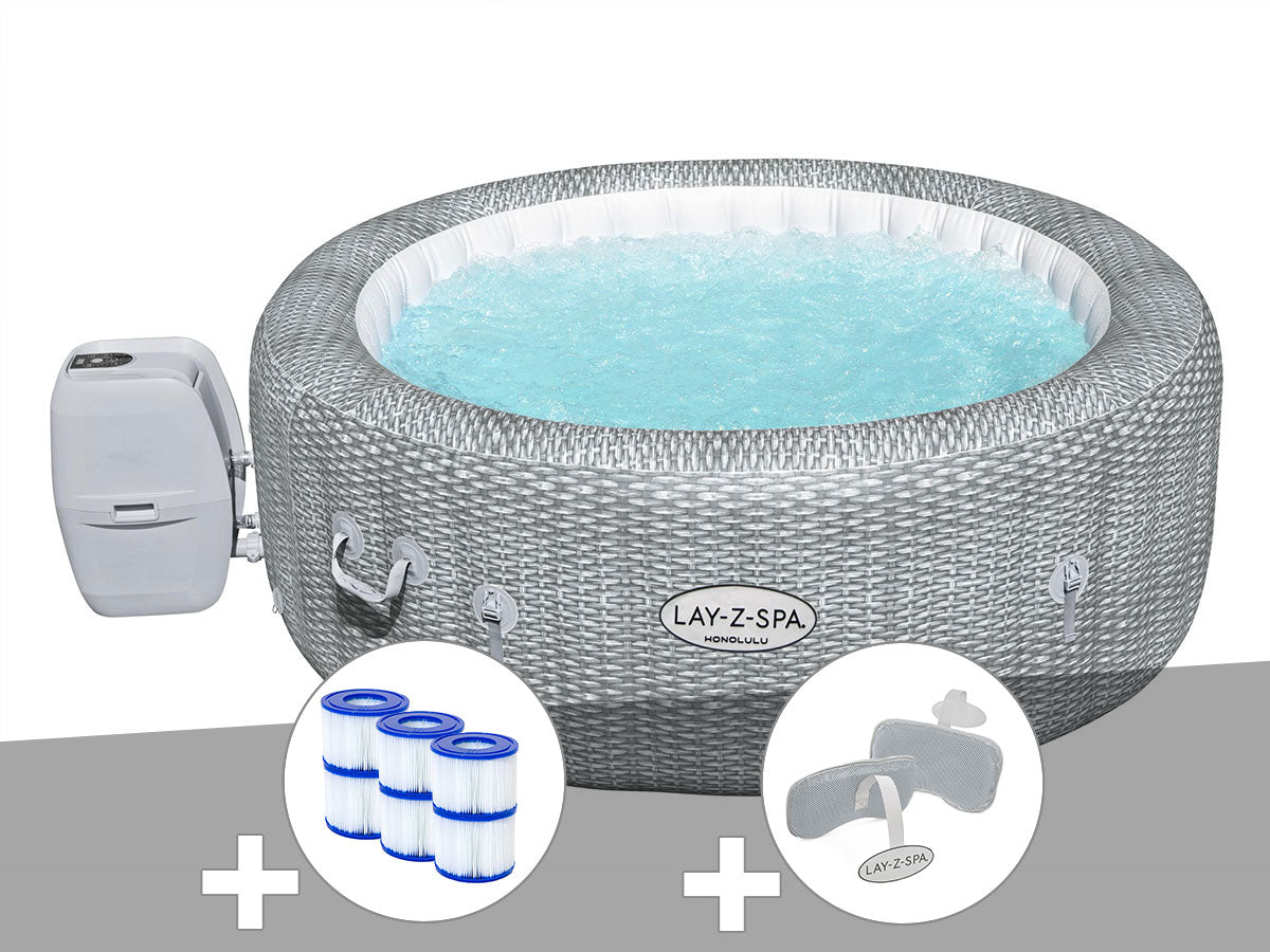 Spa gonflable Lay-Z-Spa Honolulu rond Airjet 4/6 places - Bestway