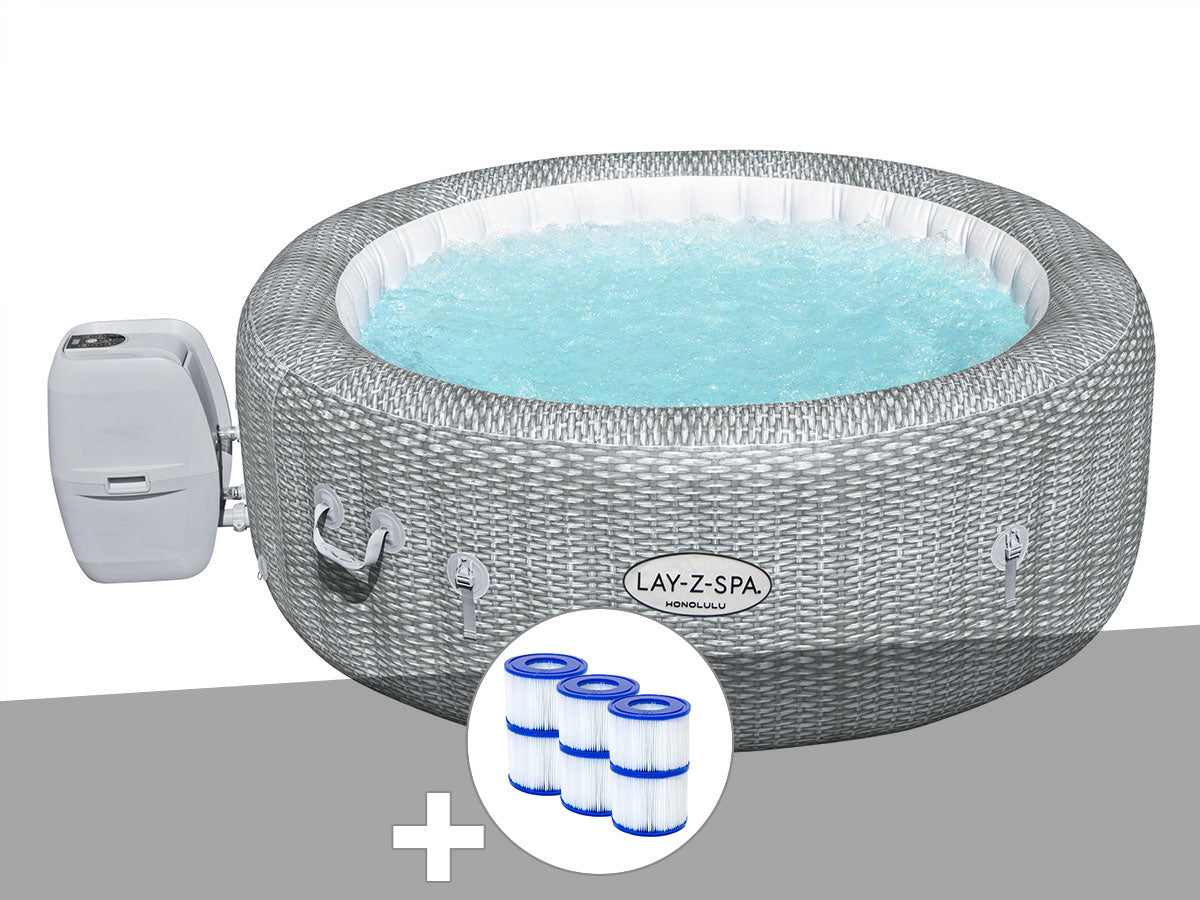 Spa gonflable Lay-Z-Spa Honolulu rond Airjet 4/6 places - Bestway