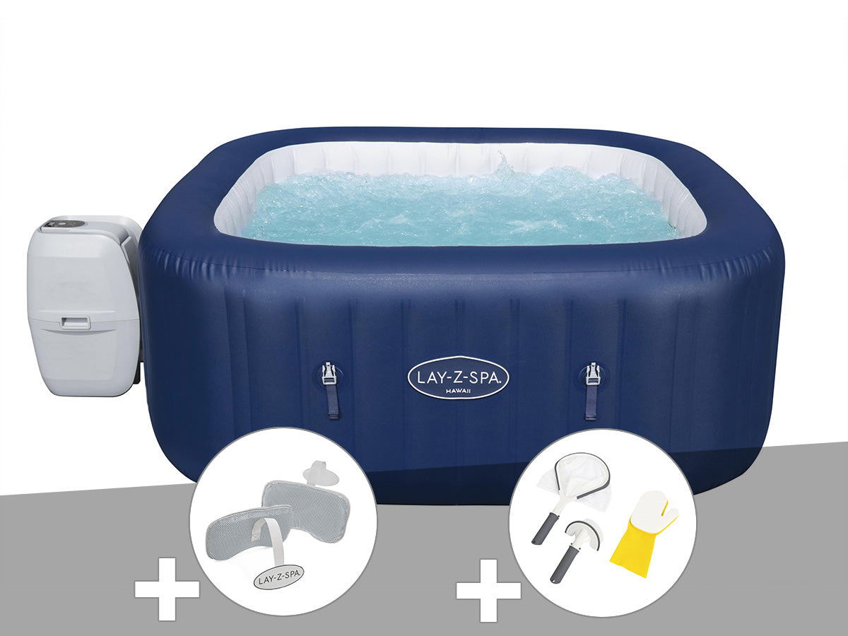 Spa gonflable Lay-Z-Spa Hawaii carré Airjet 4/6 places - Bestway