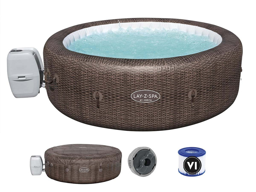 Spa gonflable Lay-Z-Spa St Moritz rond Airjet 5/7 places - Bestway