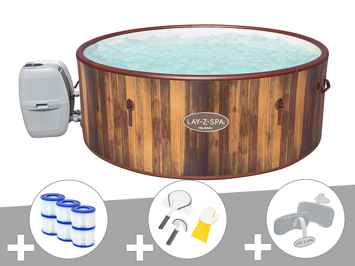 Spa gonflable Lay-Z-Spa Helsinki rond Airjet 5/7 places - Bestway