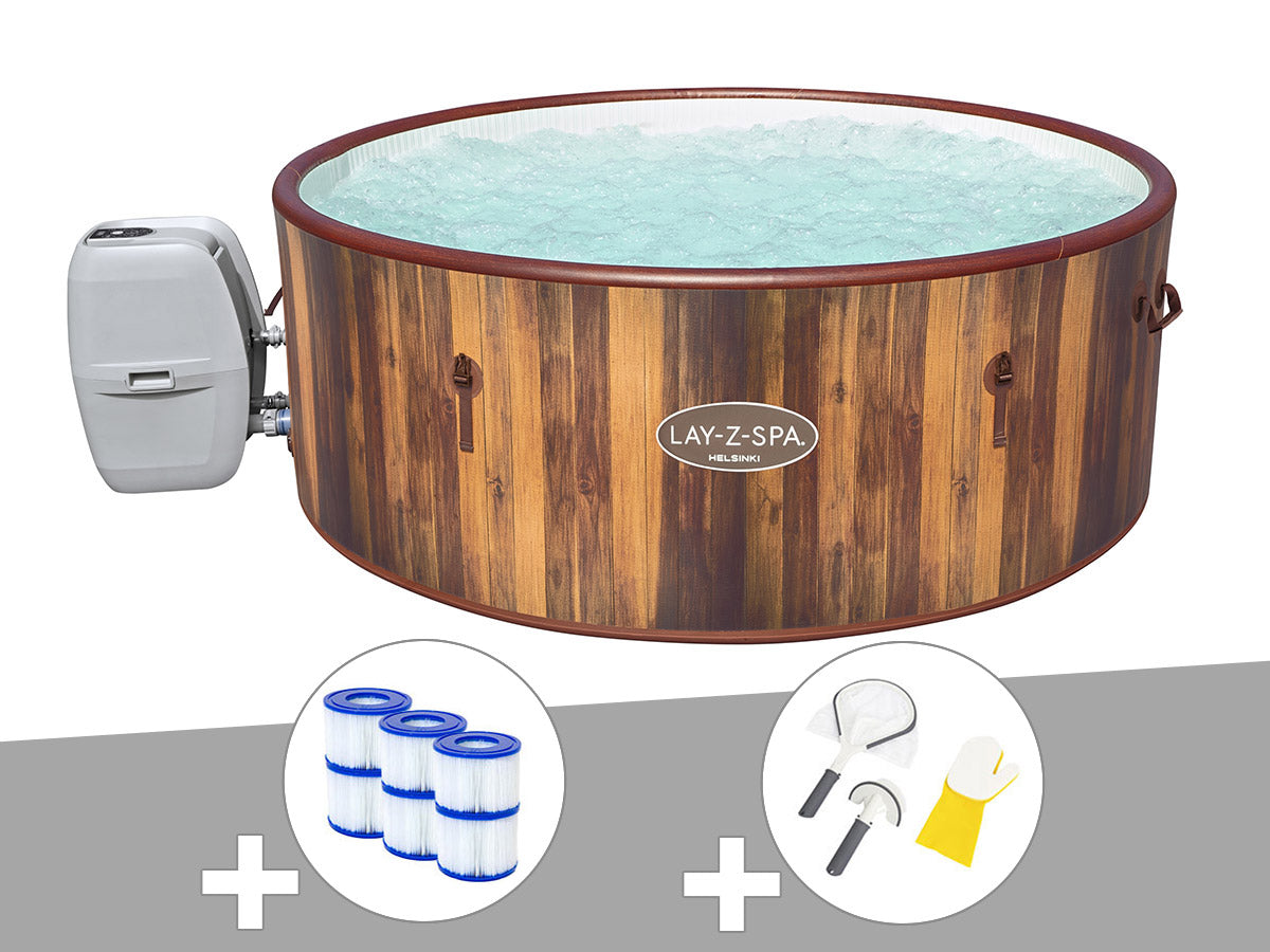Spa gonflable Lay-Z-Spa Helsinki rond Airjet 5/7 places - Bestway
