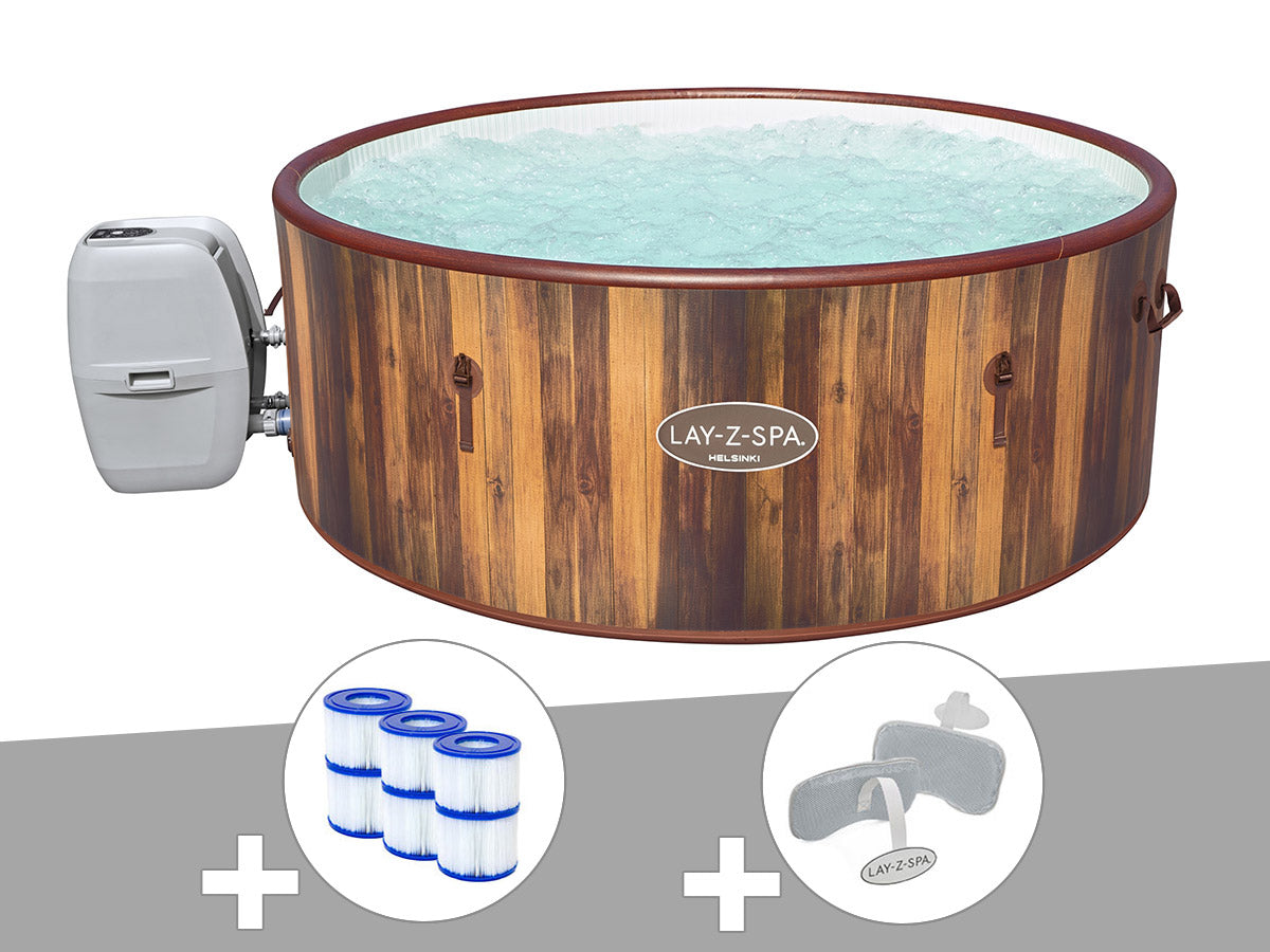 Spa gonflable Lay-Z-Spa Helsinki rond Airjet 5/7 places - Bestway