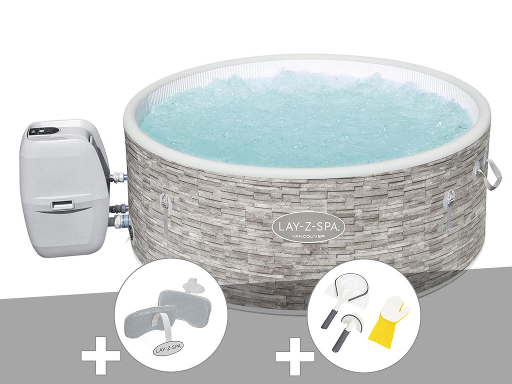 Spa gonflable Lay-Z-Spa Vancouver rond Airjet Plus 3/5 places - Bestway