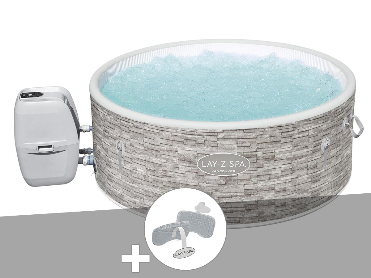 Spa gonflable Lay-Z-Spa Vancouver rond Airjet Plus 3/5 places - Bestway