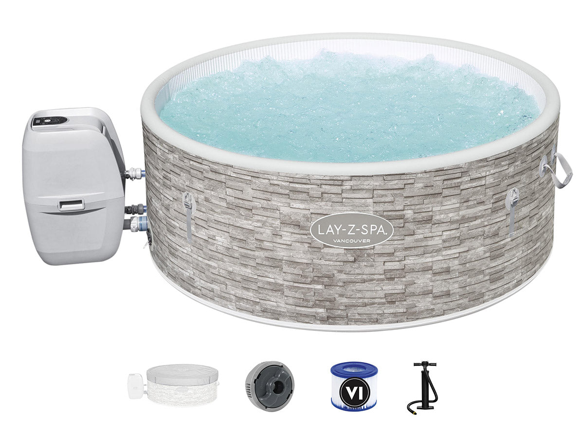 Spa gonflable Lay-Z-Spa Vancouver rond Airjet Plus 3/5 places - Bestway