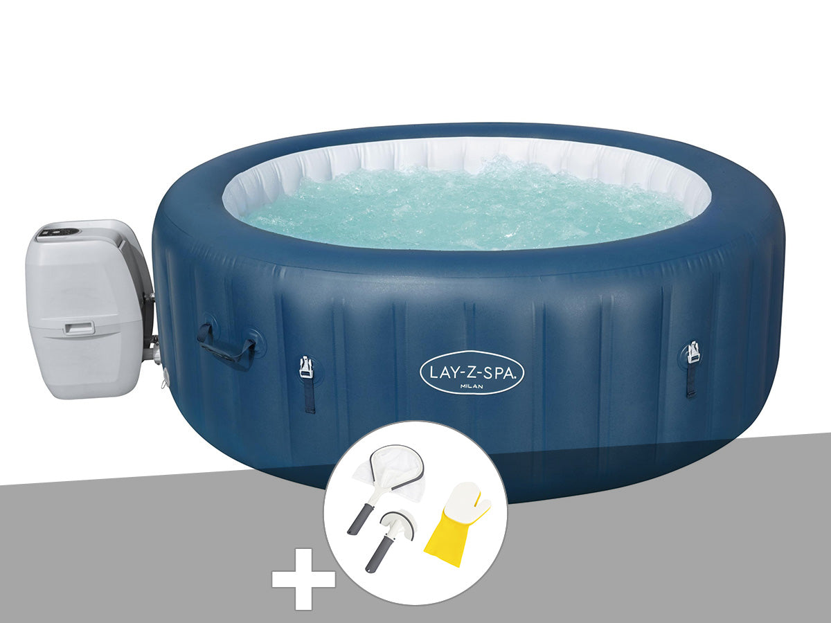 Spa gonflable Lay-Z-Spa Milan rond Airjet Plus 4/6 places - Bestway