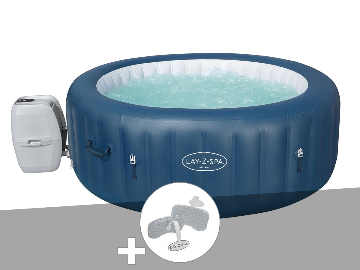 Spa gonflable Lay-Z-Spa Milan rond Airjet Plus 4/6 places - Bestway