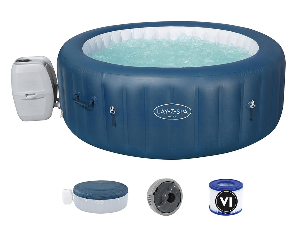 Spa gonflable Lay-Z-Spa Milan rond Airjet Plus 4/6 places - Bestway