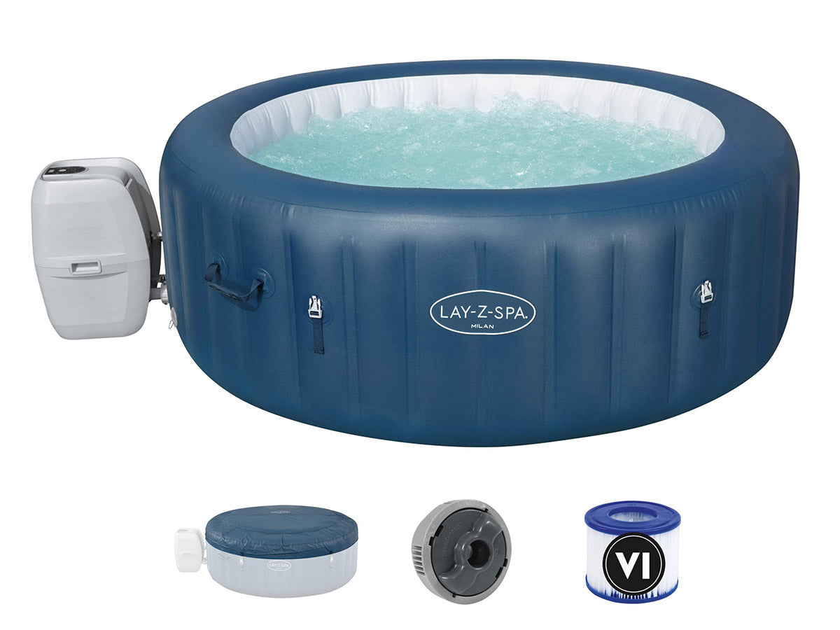 Spa gonflable Lay-Z-Spa Milan rond Airjet Plus 4/6 places - Bestway