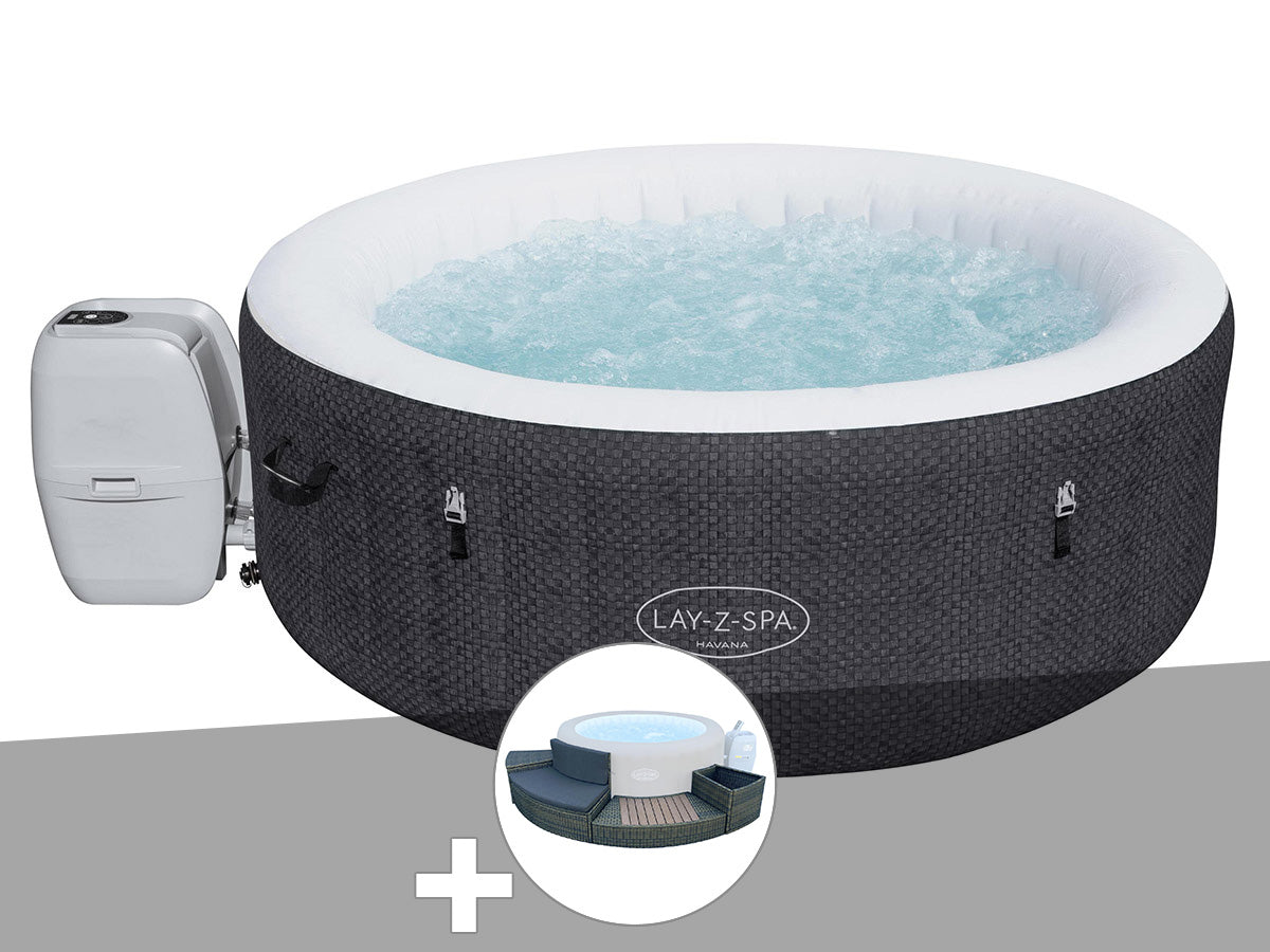 Spa gonflable Lay-Z-Spa Havana rond Airjet 2/4 places - Bestway