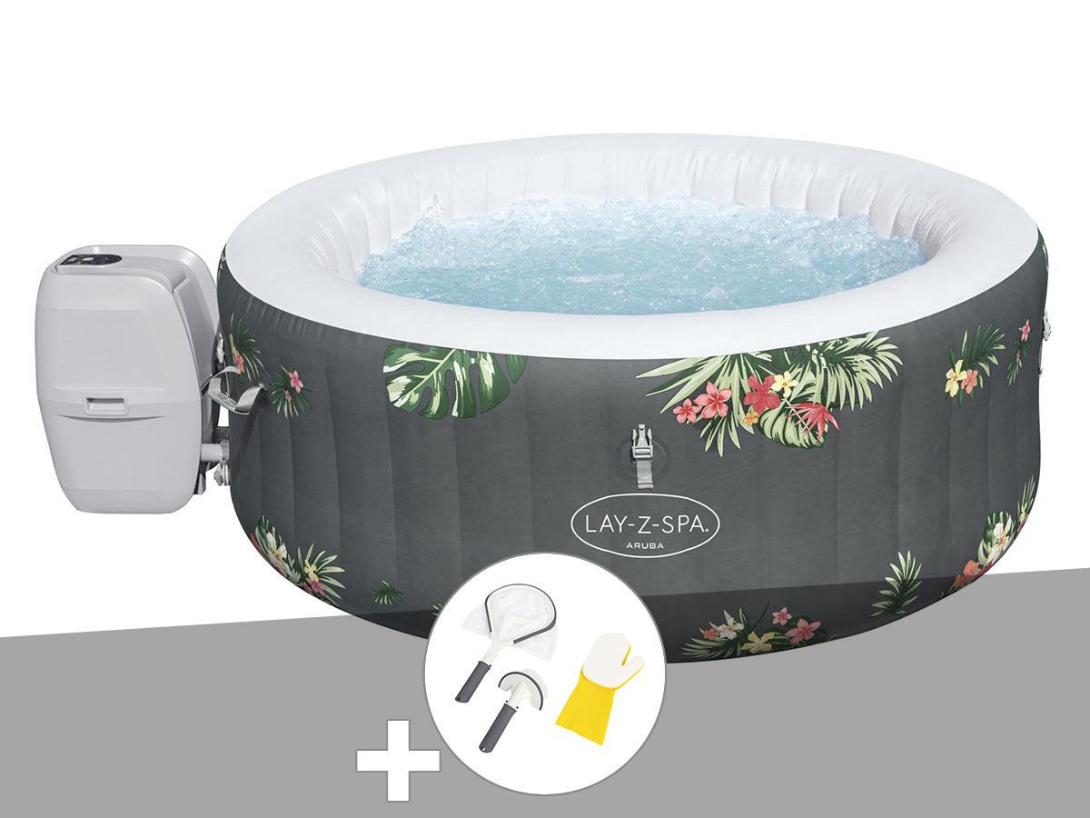 Spa gonflable Lay-Z-Spa Aruba rond Airjet 2/3 places - Bestway