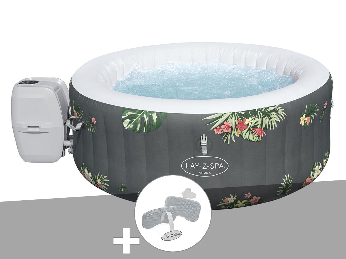 Spa gonflable Lay-Z-Spa Aruba rond Airjet 2/3 places - Bestway