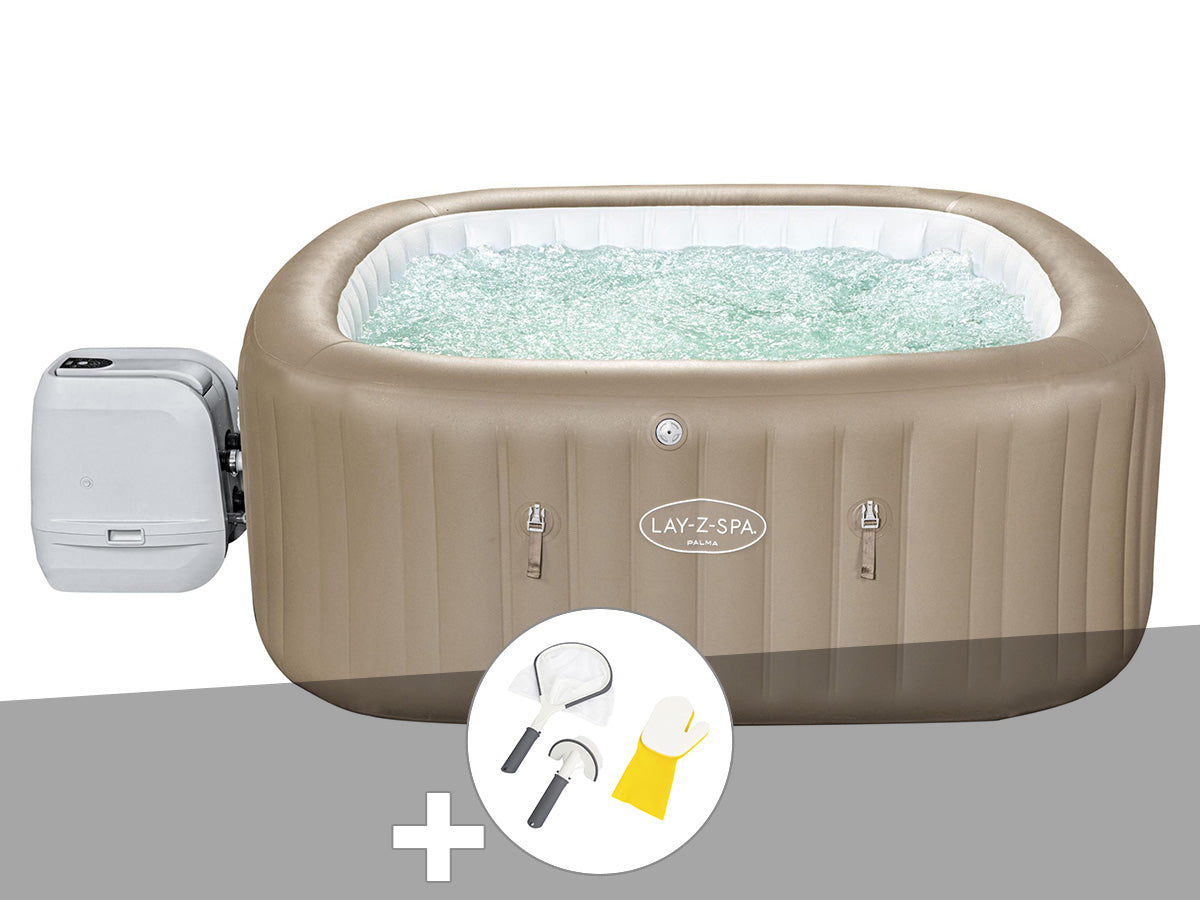 Spa gonflable Lay-Z-Spa Palma carré Hydrojet Pro 5/7 places - Bestway