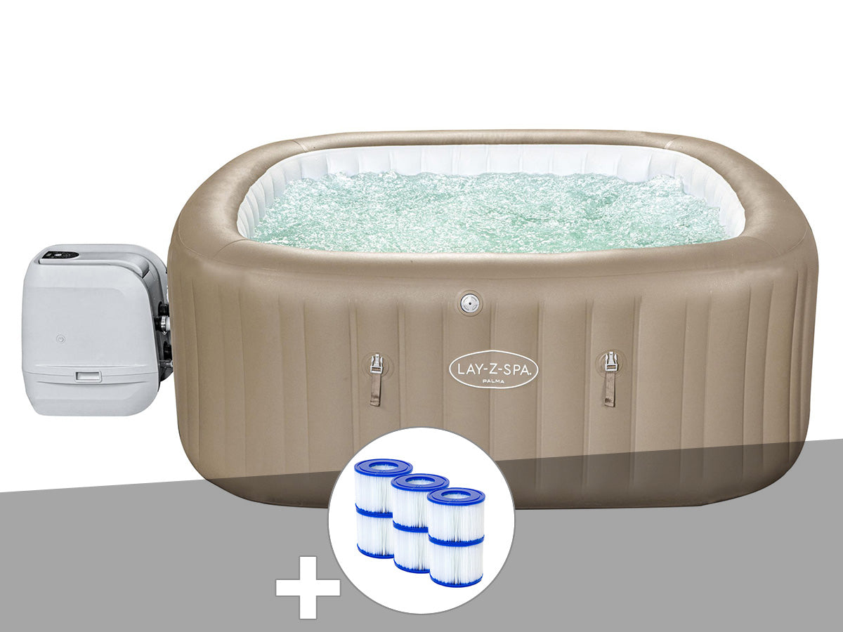 Spa gonflable Lay-Z-Spa Palma carré Hydrojet Pro 5/7 places - Bestway