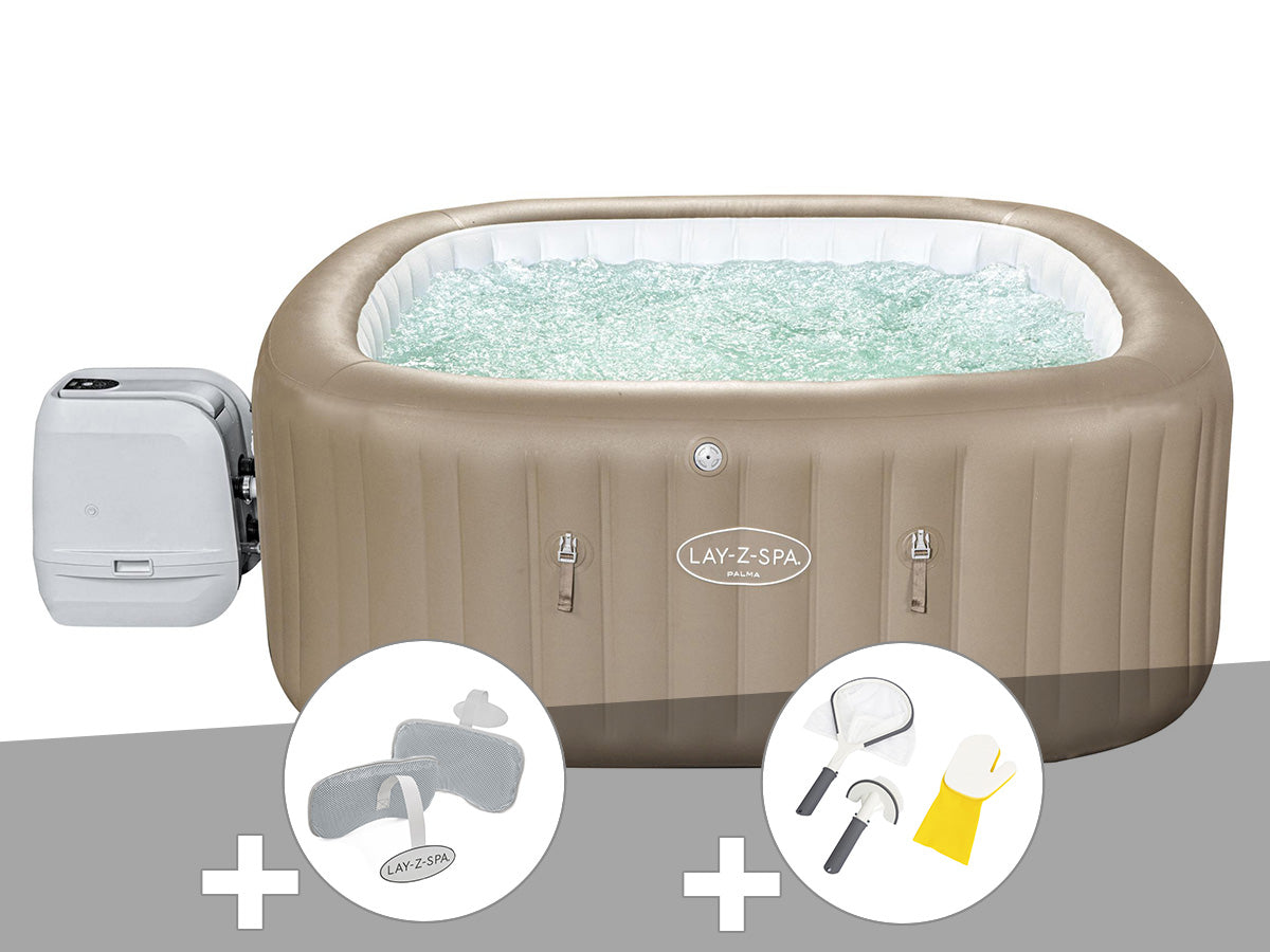 Spa gonflable Lay-Z-Spa Palma carré Hydrojet Pro 5/7 places - Bestway