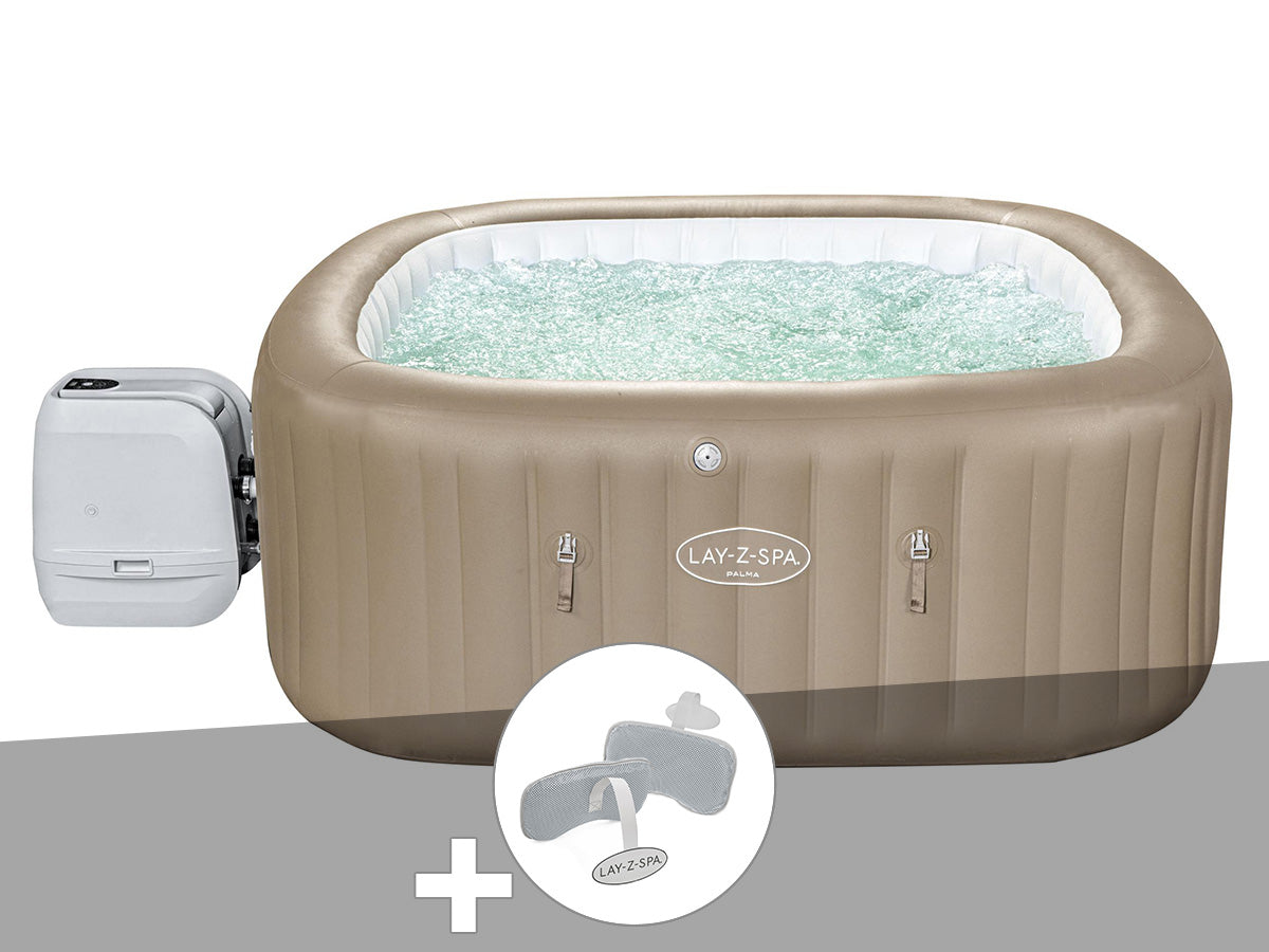 Spa gonflable Lay-Z-Spa Palma carré Hydrojet Pro 5/7 places - Bestway