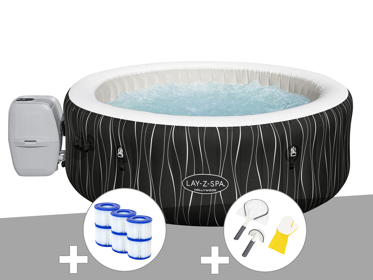 Spa gonflable Lay-Z-Spa Hollywood rond Airjet 4/6 places - Bestway