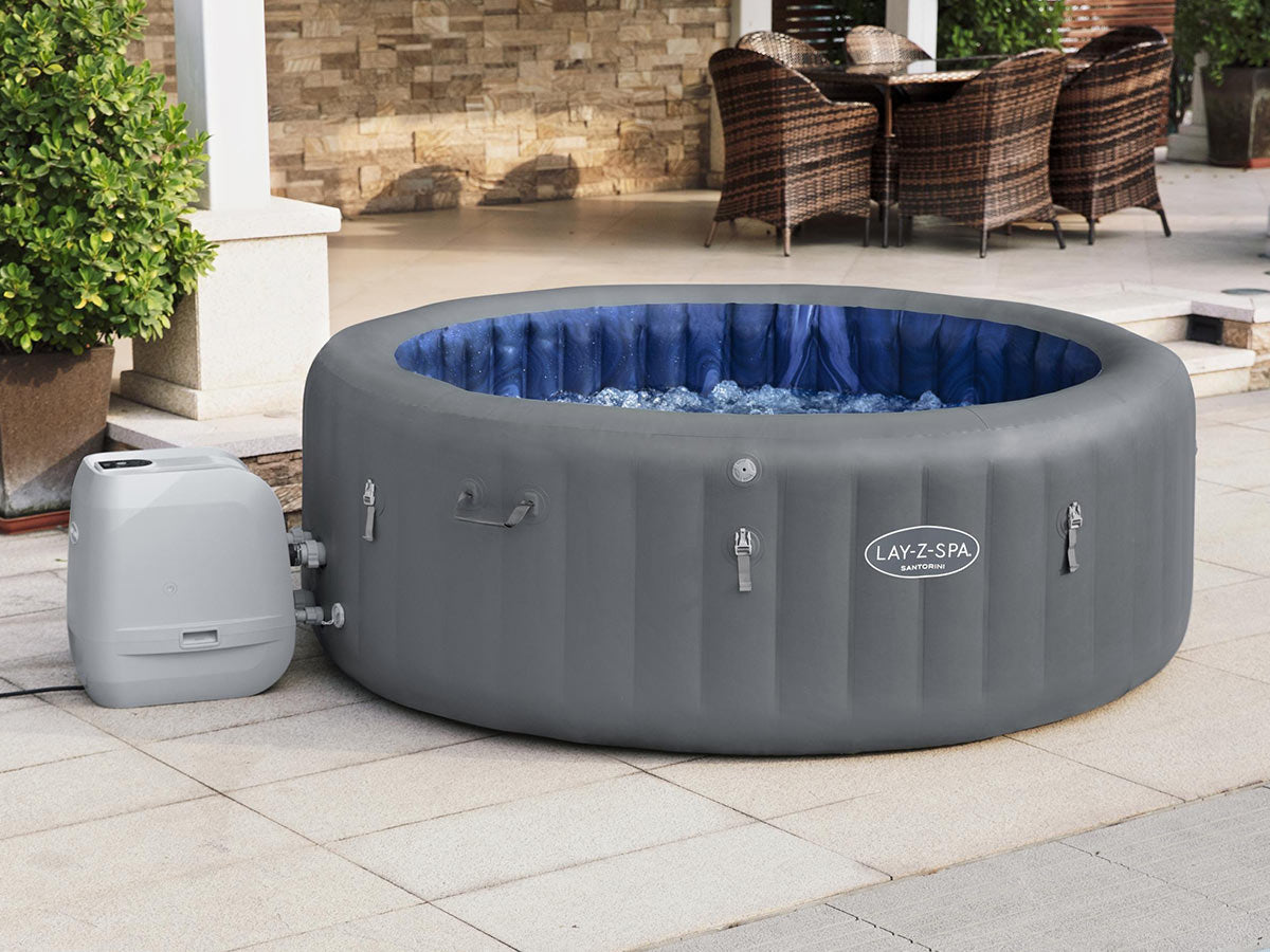 Spa gonflable Lay-Z-Spa Santorini rond HydroJet Pro 5/7 places - Bestway