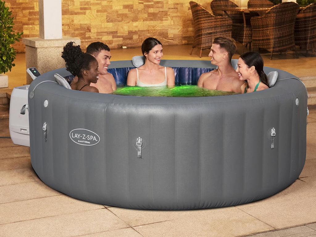 Spa gonflable Lay-Z-Spa Santorini rond HydroJet Pro 5/7 places - Bestway