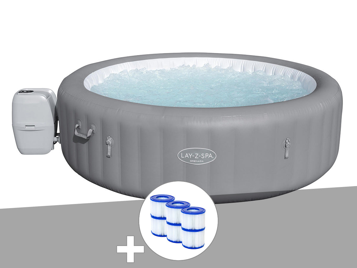 Spa gonflable Lay-Z-Spa Grenada rond Airjet 6/8 places - Bestway