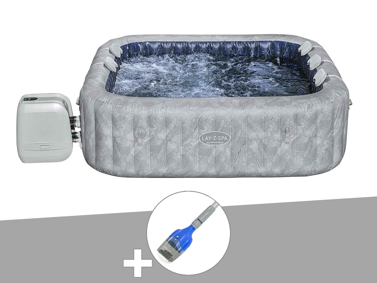 Spa gonflable Lay-Z-Spa San Francisco carré Hydrojet 5/7 places - Bestway
