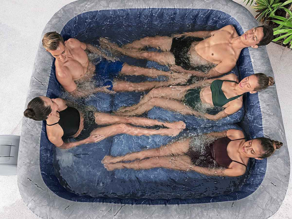 Spa gonflable Lay-Z-Spa San Francisco carré Hydrojet 5/7 places - Bestway