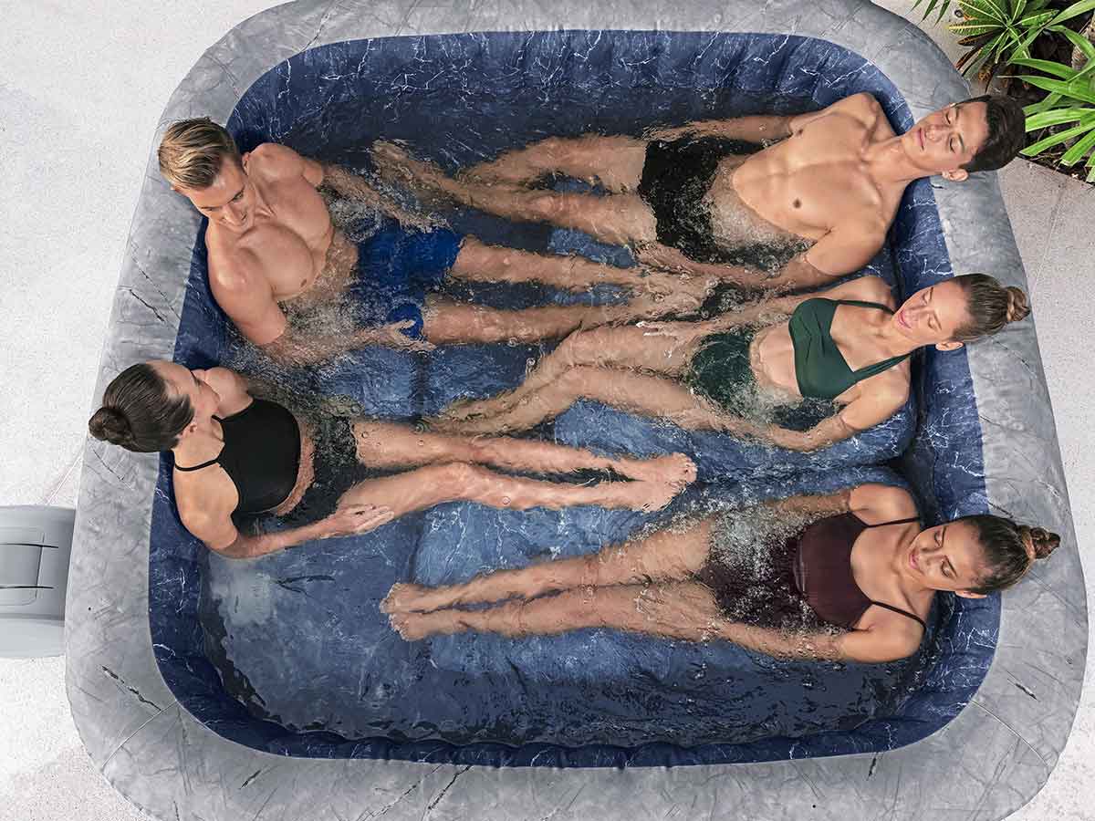 Spa gonflable Lay-Z-Spa San Francisco carré Hydrojet 5/7 places - Bestway