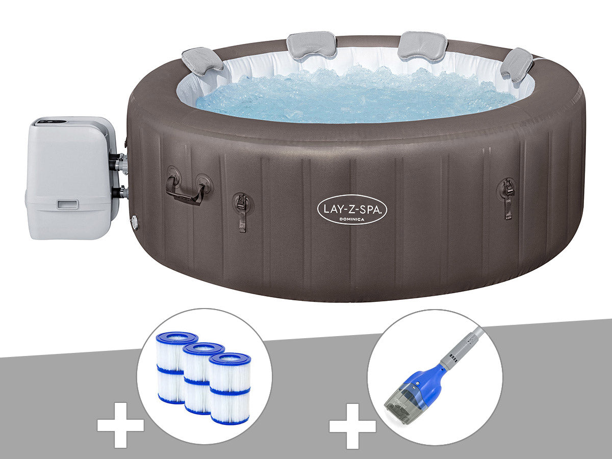 Spa gonflable Lay-Z-Spa Dominica rond Hydrojet 4/6 places - Bestway