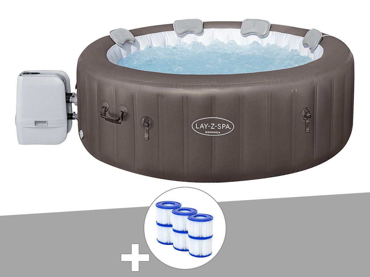 Spa gonflable Lay-Z-Spa Dominica rond Hydrojet 4/6 places - Bestway