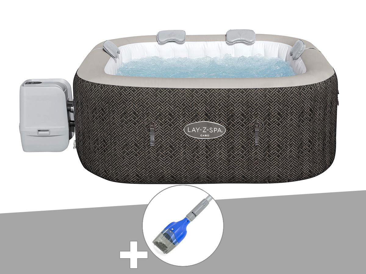 Spa gonflable Lay-Z-Spa Cabo carré Hydrojet 4/6 places - Bestway