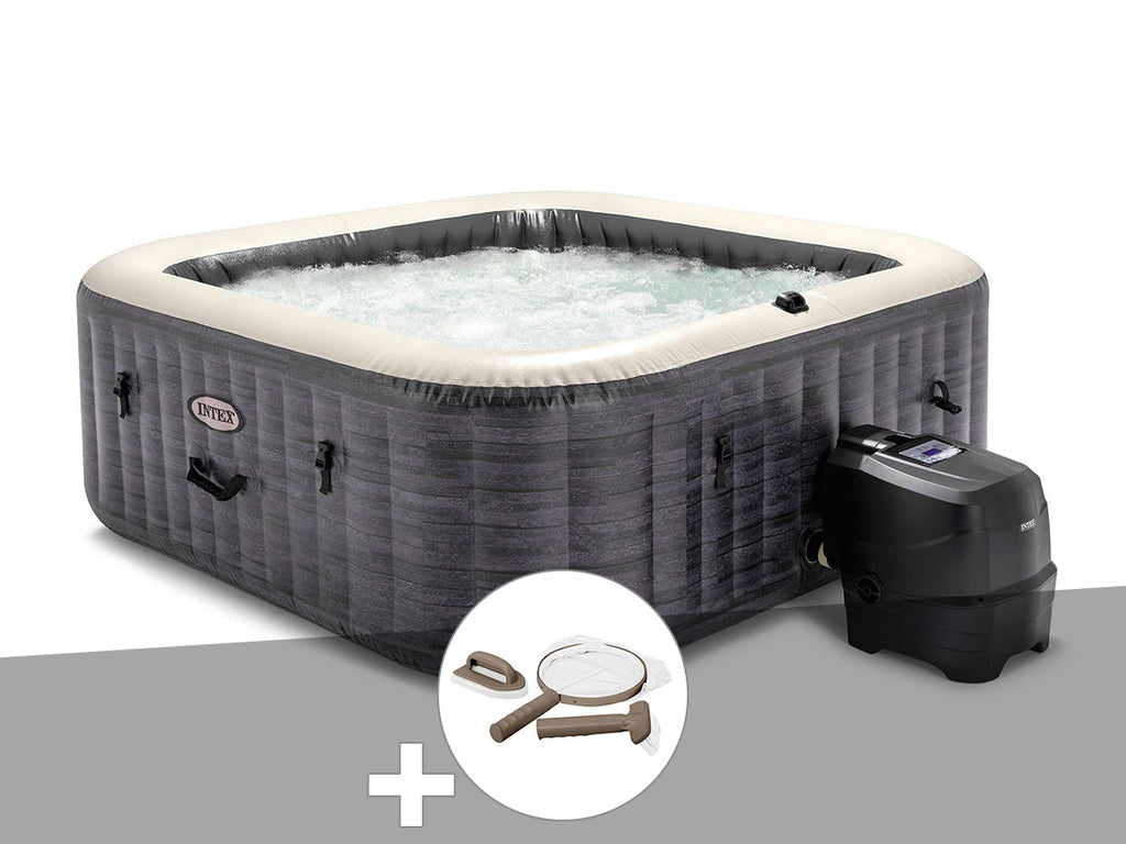 Spa gonflable PureSpa Ardoise carré Bulles 6 places - Intex