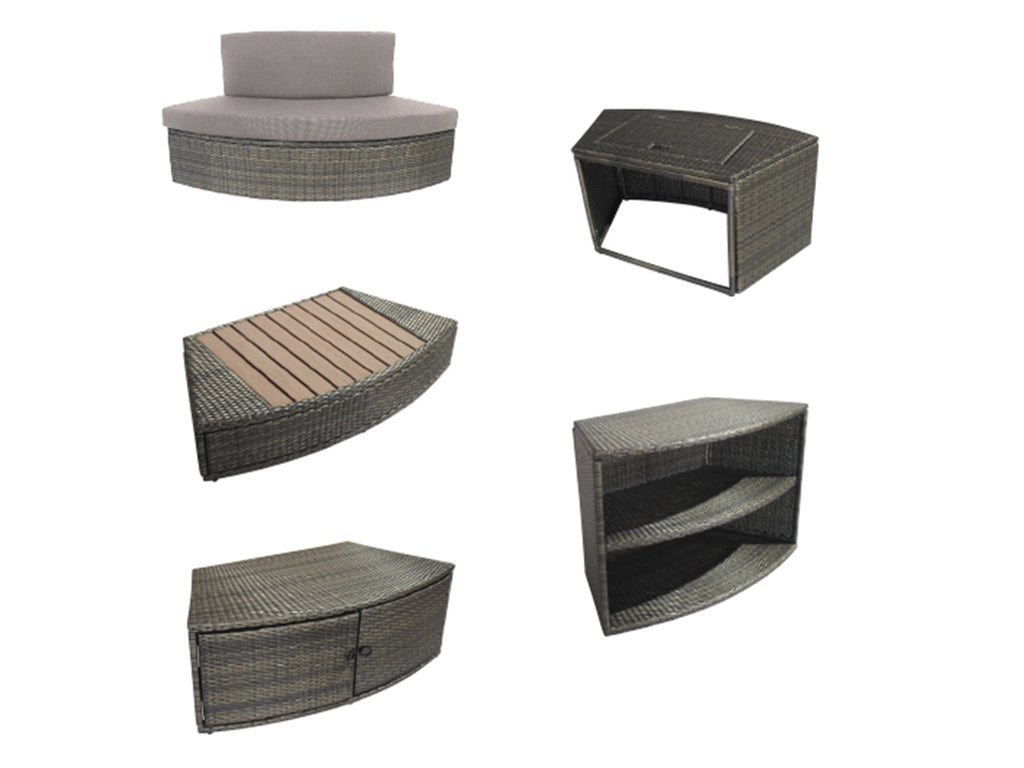 Mobilier 5 modules pour spa portable semi-rigide Octopus - Netspa