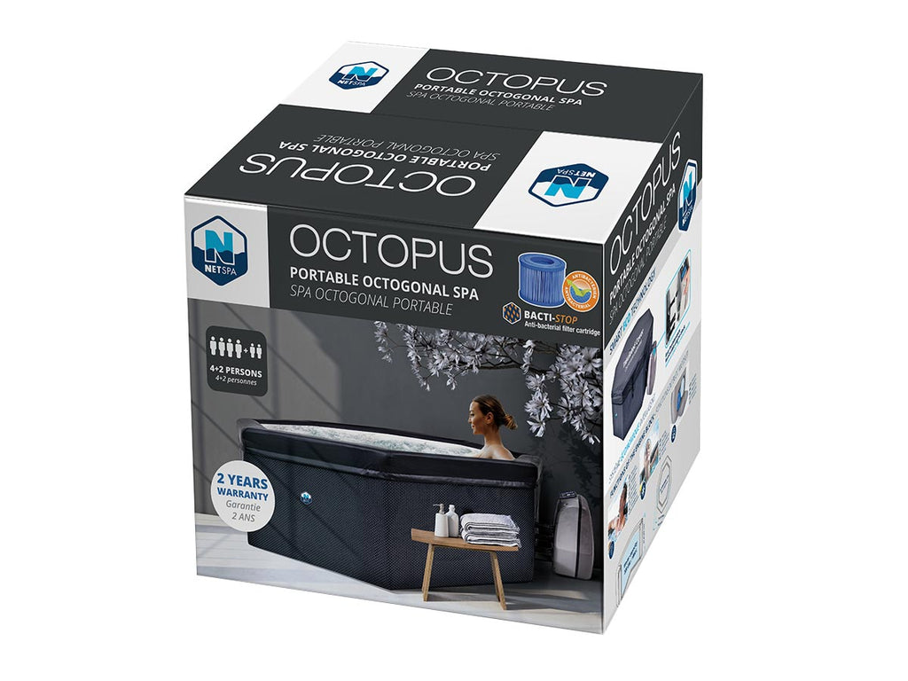 Spa portable semi-rigide Octopus octogonal Bulles 4-6 places - Netspa