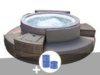 Spa portable semi-rigide Vita Premium rond Bulles 4-6 places avec mobilier - Netspa