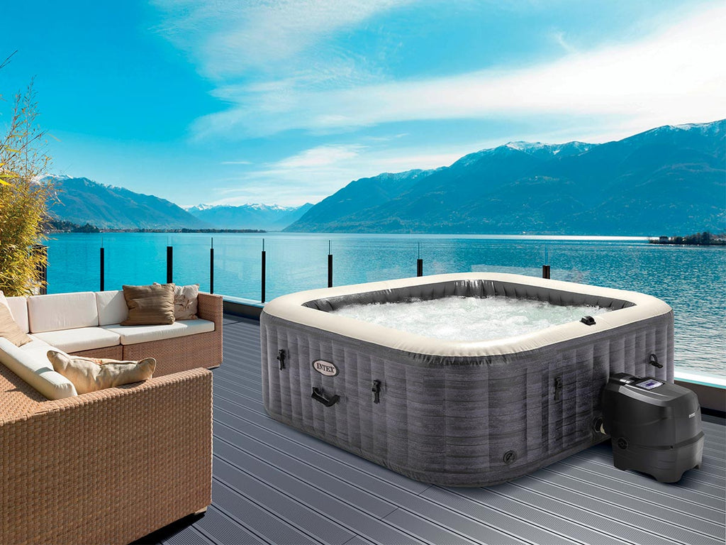 Spa gonflable PureSpa Ardoise carré Bulles 6 places - Intex