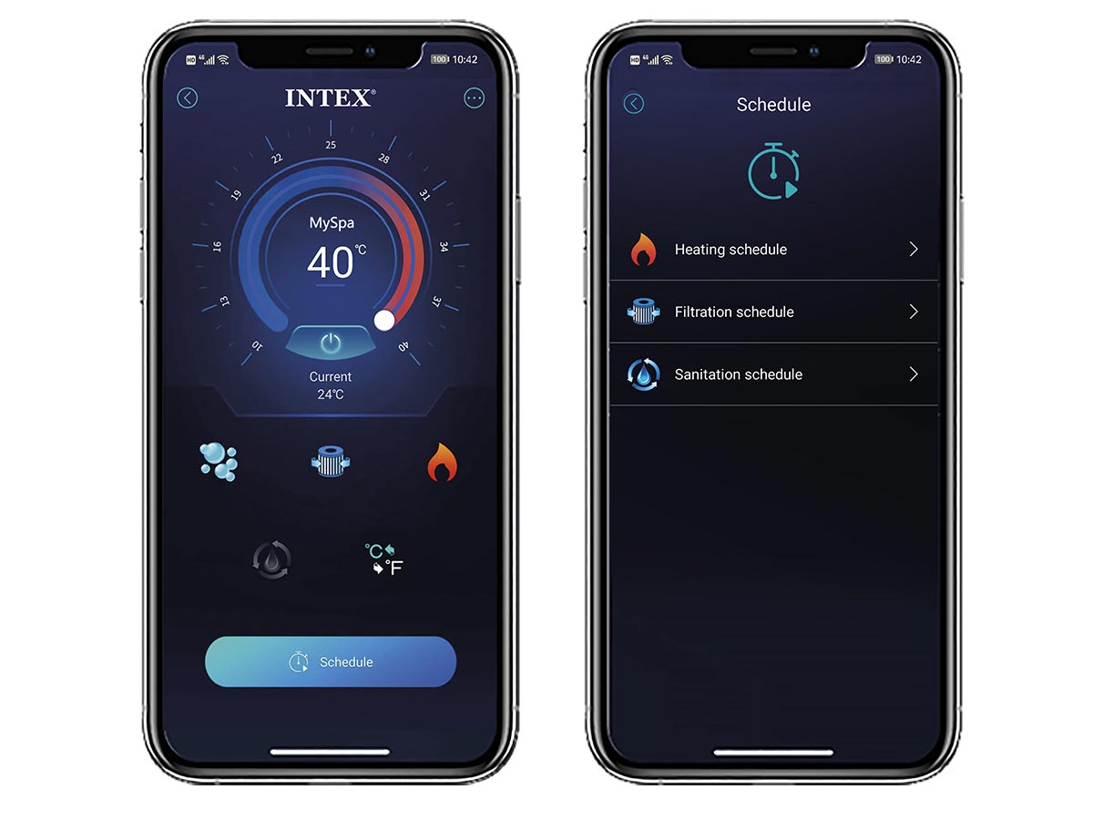 Spa gonflable PureSpa Ardoise carré Bulles 6 places - Intex