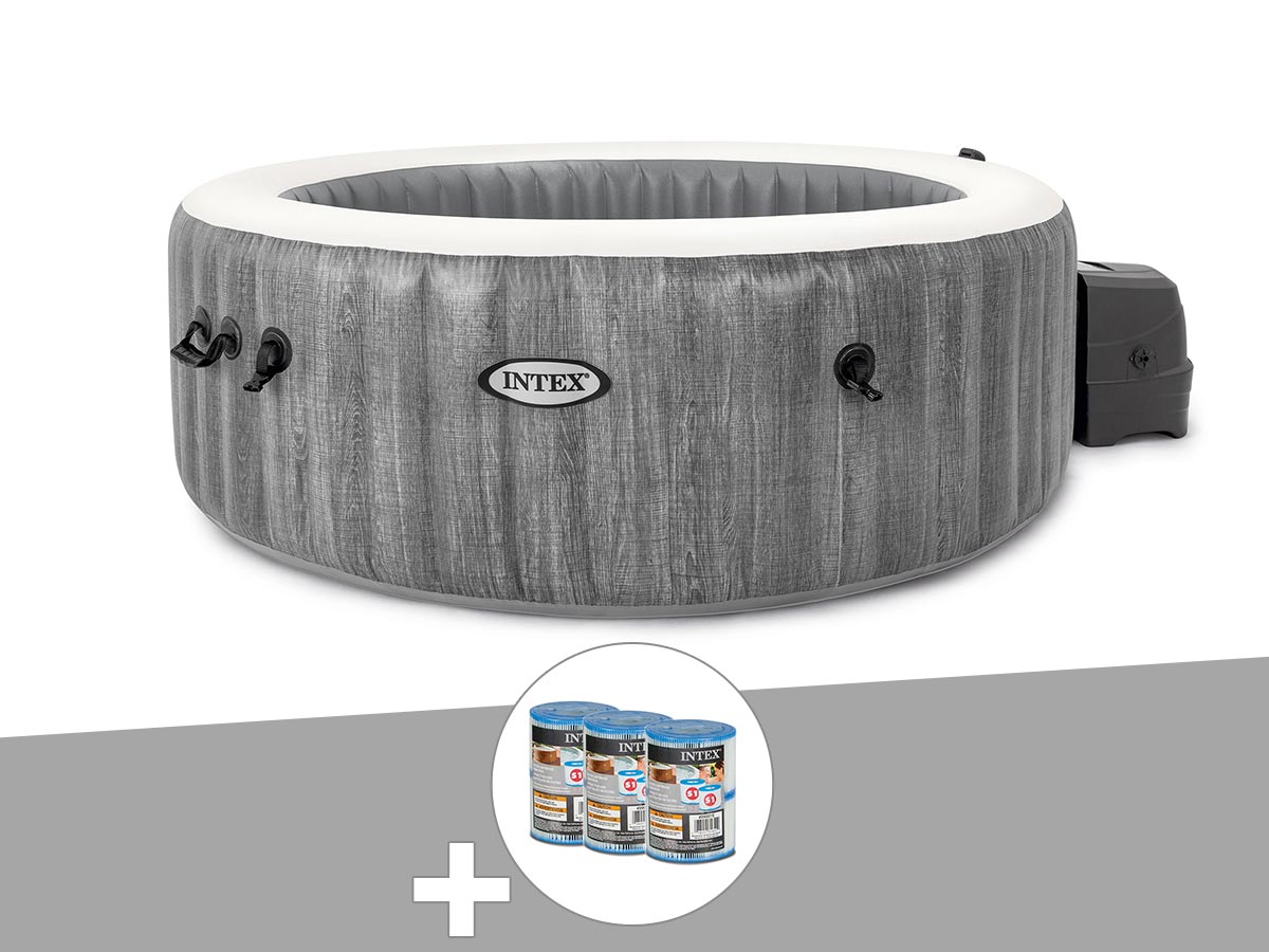 Spa gonflable PureSpa Baltik rond Bulles 4 places - Intex