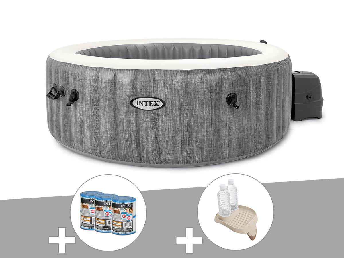 Spa gonflable PureSpa Baltik rond Bulles 4 places - Intex